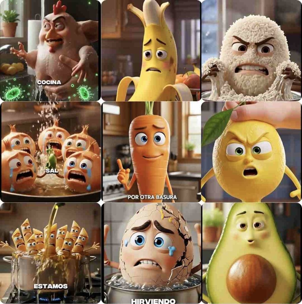 ¡Regaños de frutas! El increíble trend usando IA en TikTok