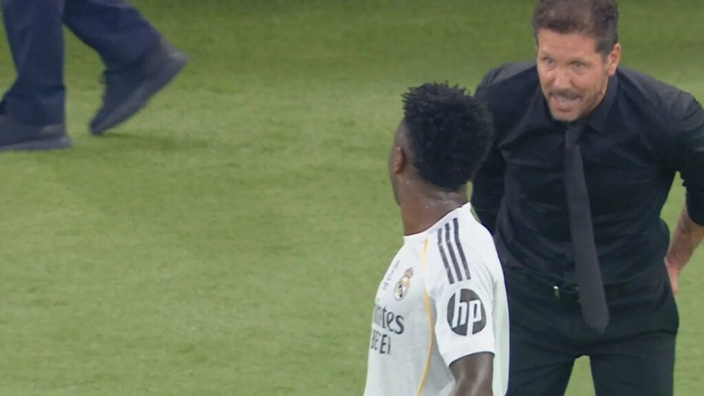La pelea entre Diego Simeone y Vinicus quedó reflejada en la transmisión, en otro episodio más de ánimos caldeados entre ambos equipos.