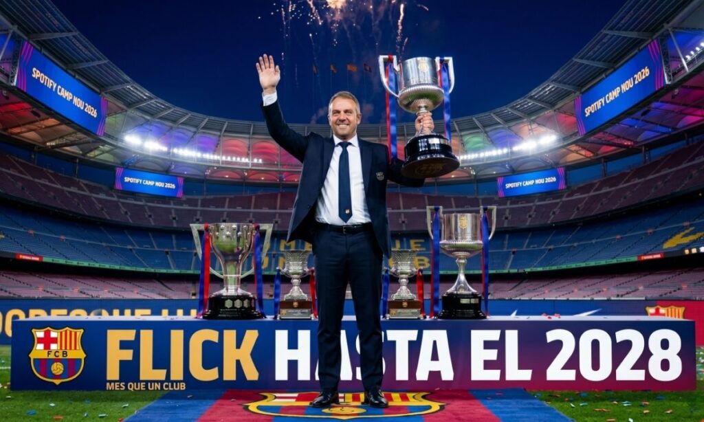 Hansi Flick renueva con el Barcelona