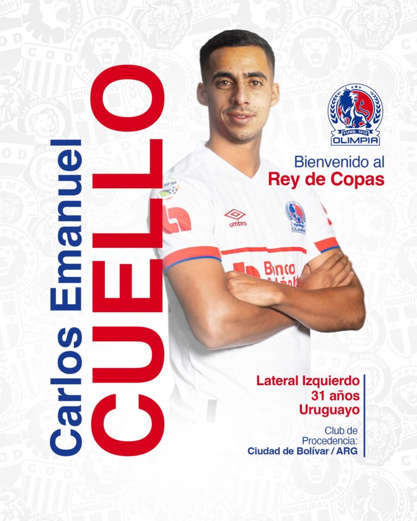 Olimpia ficha a Carlos Emanuel Cuello