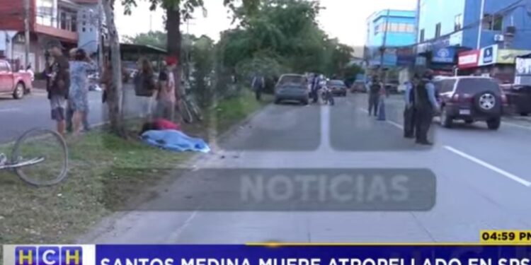 ¡Desgarrador! Jovencita hondureña llega a calle sampedrana y presencia el cuerpo sin vida de su padre tras ser atropellado