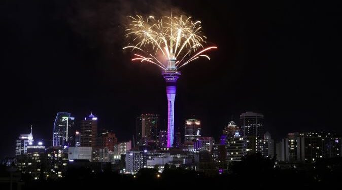 Nueva Zelanda recibió el 2026 con espectáculo de fuegos artificiales