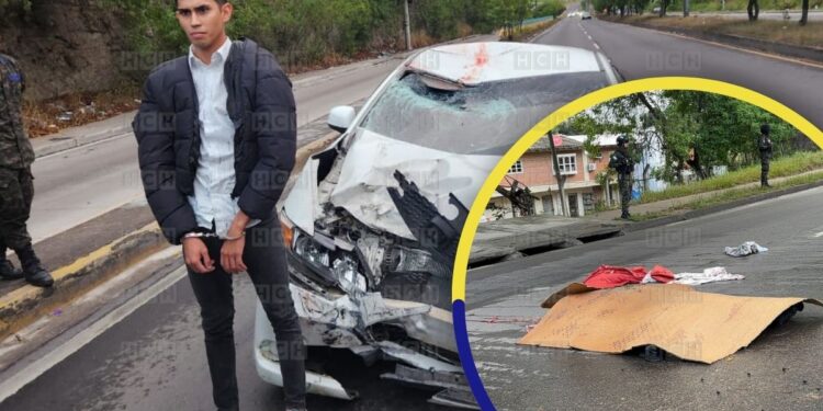 Detienen a conductor que intentó huir tras arrollar a motociclista en el Anillo Periférico