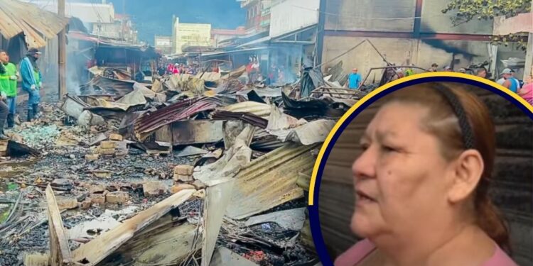 “Quedé en la calle, lo perdí todo”: Locatarios del mercado Medina tras incendio que se llevó todo