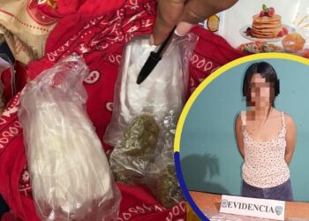 ¡Noche Buena terminó en Noche Mala! Le hallan droga en “canasta navideña”, a mujer en Quimistán