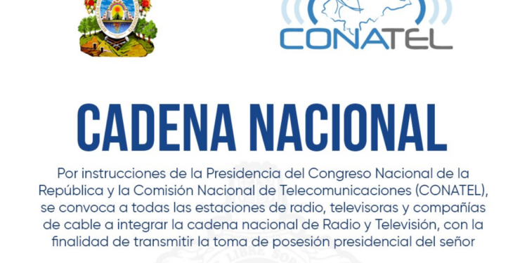 Cambiaron el discurso… Nuevo gobierno transmitirá en cadena nacional Toma de Posesión de Nasry Asfura e interrumpirán programación habitual de medios
