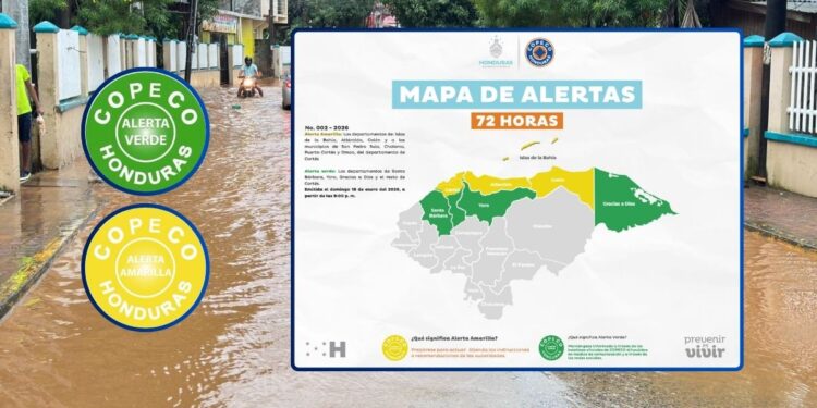 Bajo alerta amarilla tres departamentos y cuatro municipios por vaguada y masa de aire frío
