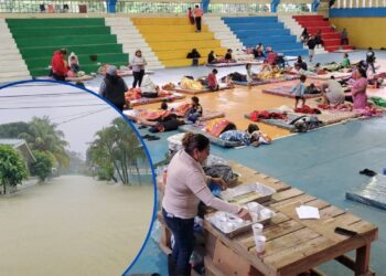Casi un centenar de albergados en La Ceiba tras inundaciones