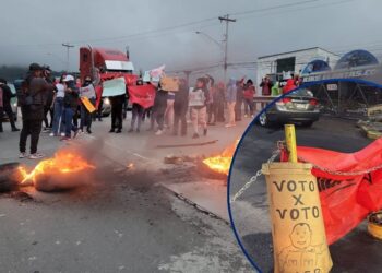 ¡Protestas! Con bloqueos en la CA-5 y otras vías, colectivos de Aldana exigen voto por voto municipal