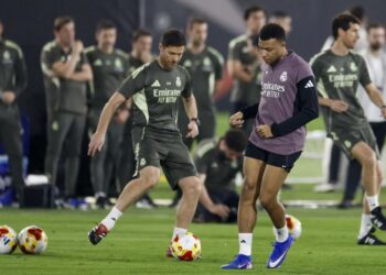 El Real Madrid entrena con Mbappé, pero sin Rüdiger, Mendy ni Trent