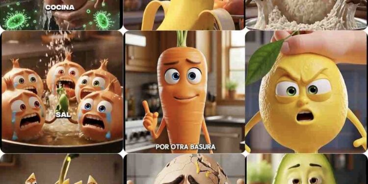 ¡Regaños de frutas! El increíble trend usando IA en TikTok