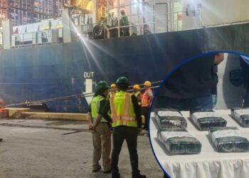 Descubren cocaína en buque de carga en Puerto Cortés