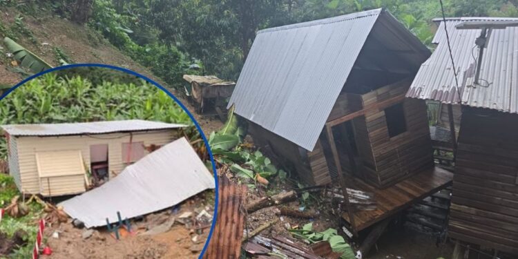 Viviendas dañadas y familias damnificadas por derrumbes y lluvias en Santos Guardiola