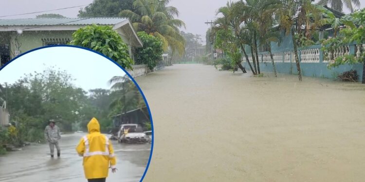 ¡Bajo la lluvia! Viviendas anegadas y familias albergadas en Tela, La Ceiba y otros municipios de la costa norte