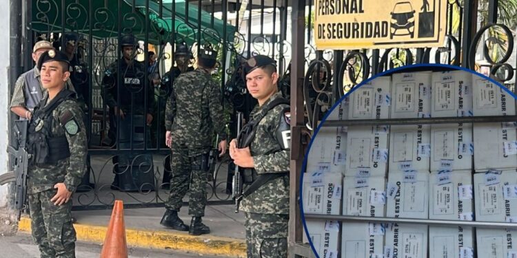 ¡Doblan blindaje! Bajo fuerte resguardo militar, las maletas electorales en el Centro Logístico del CNE
