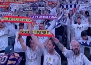 Expulsan a madridista captado haciendo el saludo nazi