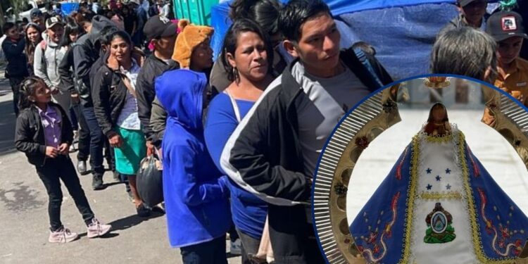 ¡Previo a la Alborada! Miles de feligreses llegan a visitar a La Patrona de Honduras