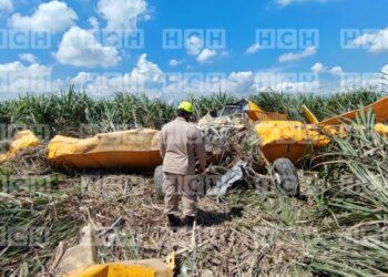 Avioneta fumigadora sufre desperfectos y se desploma a inmediaciones de La Lima, Cortés