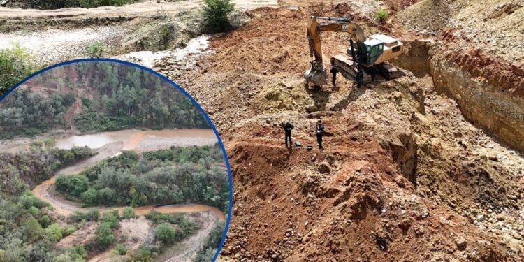 Desmantelan minera ilegal que extraía oro en río de Olancho