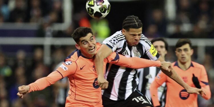Lamine Yamal rescata un empate ante Newcastle en los octavos de final de la Champions League