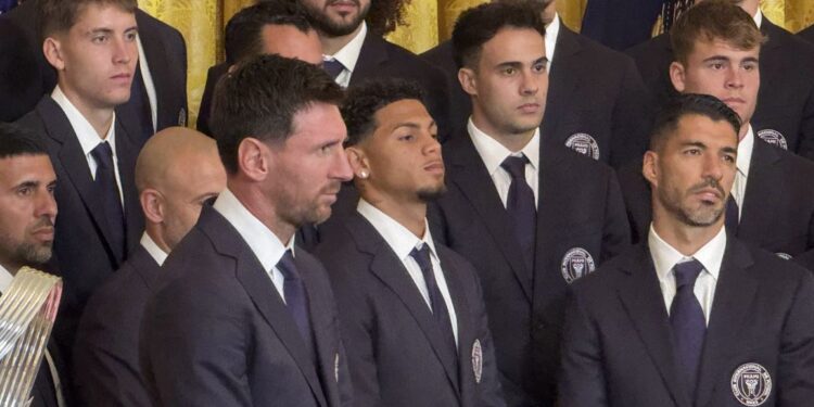 David Ruiz, Lionel Messi y el plantel del Inter de Miami presentes en la visita a la casa blanca