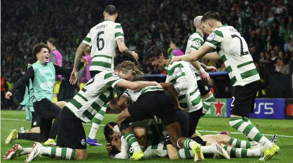 Sporting Lisboa remontó un 0-3 en el alargue, goleó 5-0 al Bodo Glimt y jugará los cuartos de la Champions League