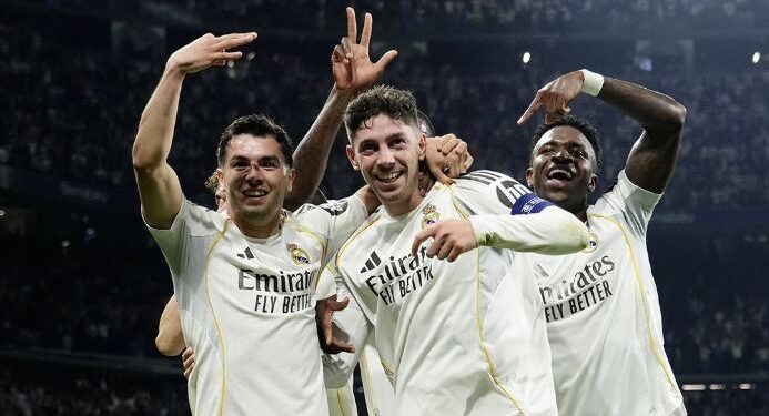 Valverde anota triplete y el Real Madrid aplasta 3-0 al Manchester City en la UEFA Champions League