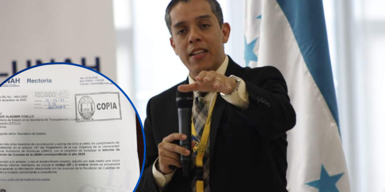 Odir Fernández da la cara ante “voces” que lo “mencionan” por no rendir cuentas y muestra documentos que comprueban que la UNAH está al día
