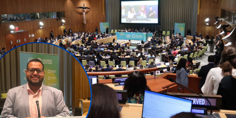 Joven hondureño destaca en ECOSOC Youth Forum 2026, foro mundial de la ONU que promueve soluciones innovadoras