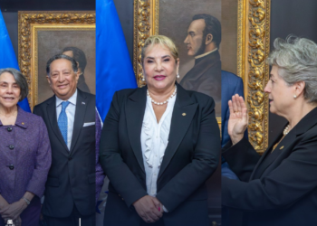 Canciller Mireya Agüero juramenta a Embajadores de Honduras en El Salvador, Perú y México