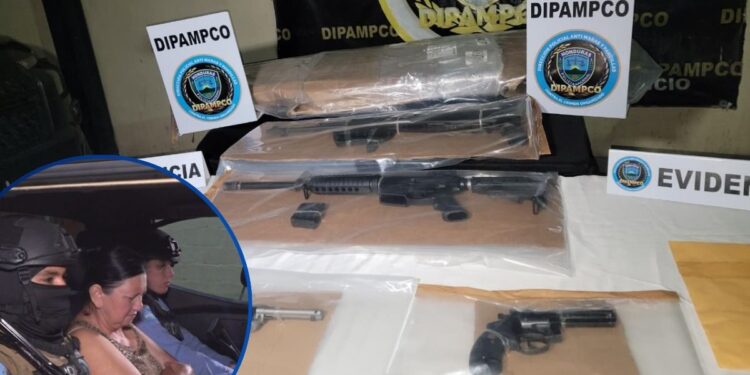 Con gran arsenal capturan a ciudadana de la tercera edad en la col. Villa Nueva Móvil de Emergencia TGU