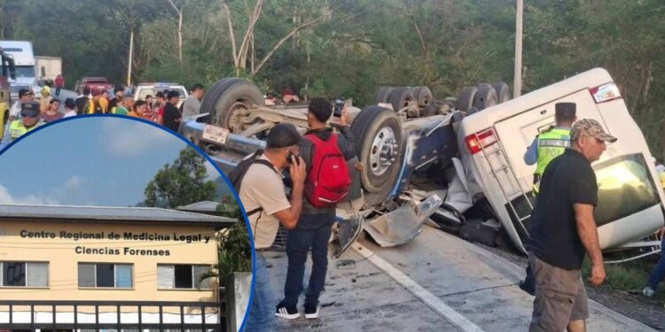 En la morgue de SPS permanecen las 10 víctimas de excursión mortal