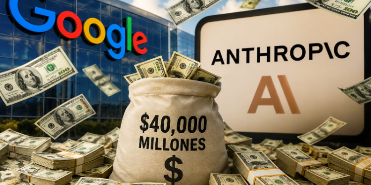 Guerra por la IA: Google lanza megainversión de $40 mil millones en Anthropic