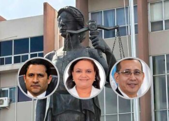Magistrados del TJE se presenta ante la CSJ para presentar recurso de amparo previo a su audiencia por juicio político