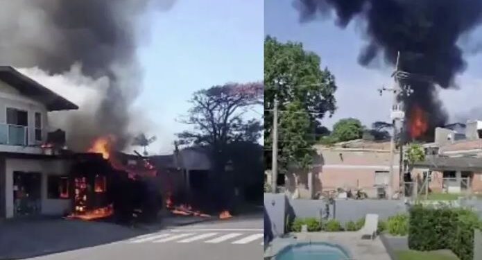 ¡Terrible! Avioneta se estrella contra restaurante en Brasil y deja cuatro muertos