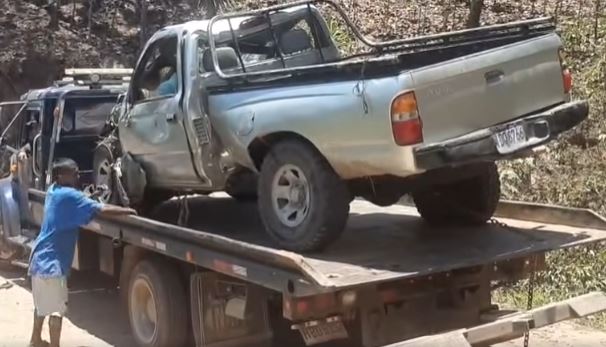 Un cipote de 19 años venía manejando el carro que se accidentó en Arada, Santa Bárbara y dejó nueve personas heridas