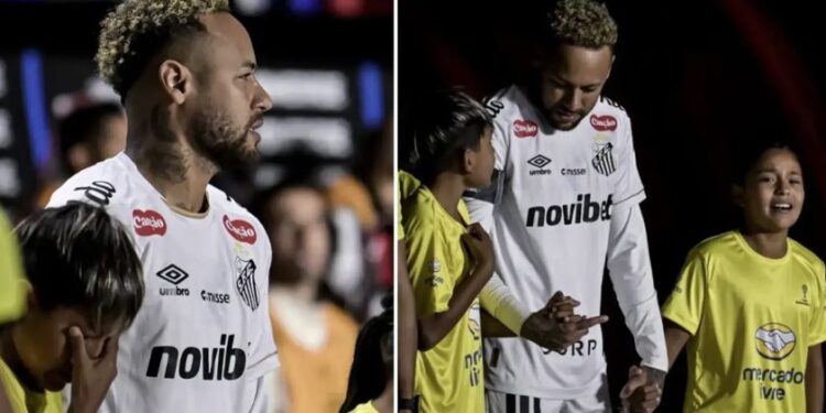 Buena onda… Niño llora al conocer en persona a Neymar y el 10 lo abrazó y charló con él