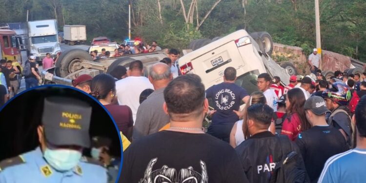 ¡Use mascarilla y tenga precaución! Rastra accidentada en Santa Bárbara transportaba carga de cianuro