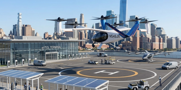 ¿Carros voladores? Taxi aéreo eléctrico realiza vuelos de prueba en Nueva York
