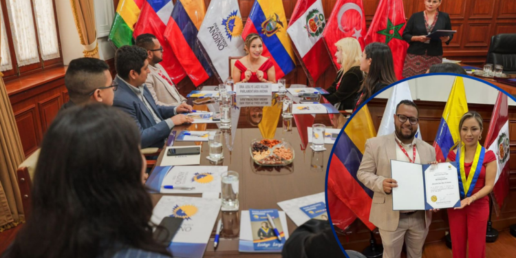 Parlamento Andino y Congreso de Perú entregan reconocimiento a joven hondureño por su aporte a la democracia y liderazgo