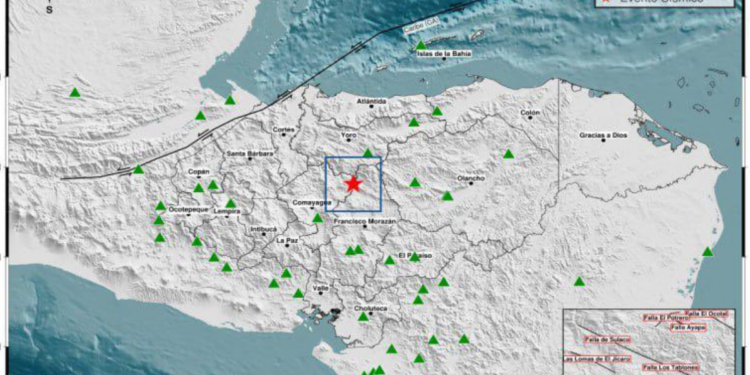 Copeco detalla sismo de magnitud 4.4 a 78 kilómetros al norte de Tegucigalpa y 6 km al sureste de San José del Potrero