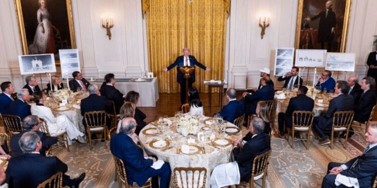 Donald Trump Casa Blanca Salón de baile Pekín
