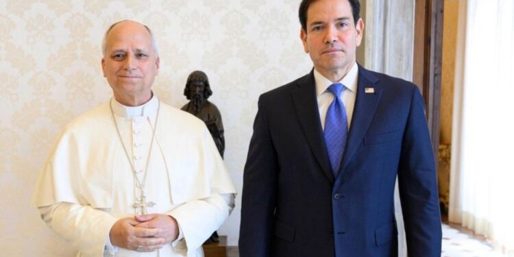 Marco Rubio y el papa León XIV