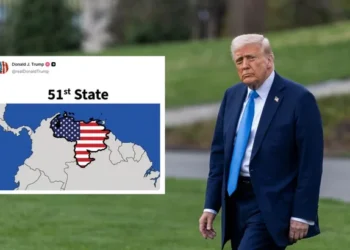 “Estado 51”: Donald Trump comparte una imagen del mapa de Venezuela pintado con la bandera de EE.UU.