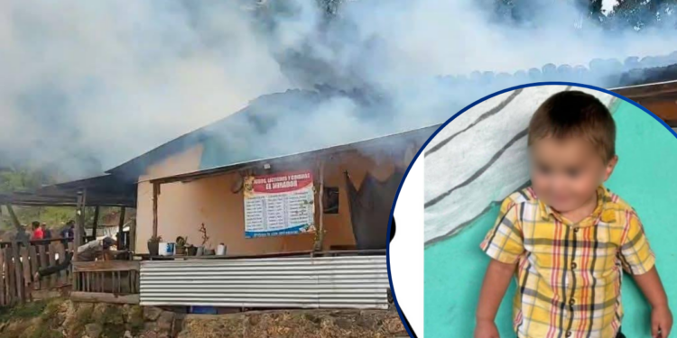 ¡LAMENTABLE! Fallece un menor tras sufrir graves quemaduras en un incendio ocurrido en Belén Gualcho, Ocotepeque