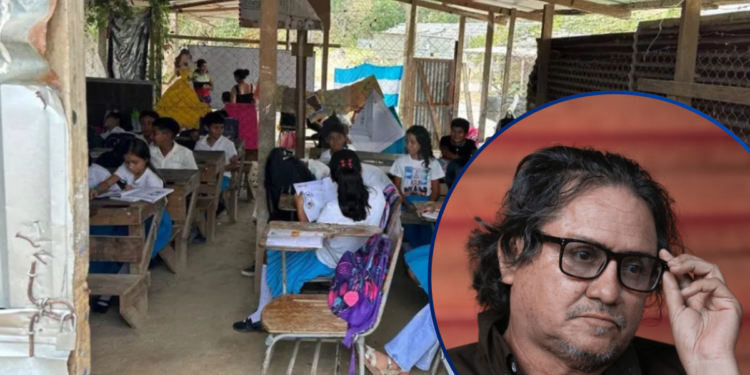 ¡Escándalo educativo! Niños reciben clases en una galera y el Padre Leopoldo Serrano denuncia el abandono