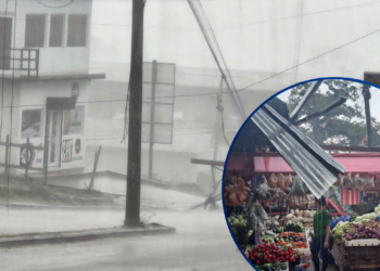 Fuertes lluvias huracanadas provocan daños en tendido eléctrico y viviendas en Gracias, Lempira