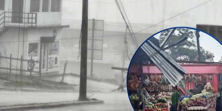 Fuertes lluvias huracanadas provocan daños en tendido eléctrico y viviendas en Gracias, Lempira