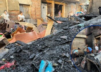 Con esperanza y lamentos, así “recuperan” los locatarios lo poco que quedó en el mercado Galindo de Comayagüela