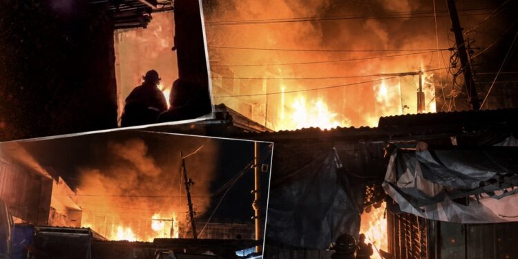 Incendio en el mercado Galindo deja puestos afectados